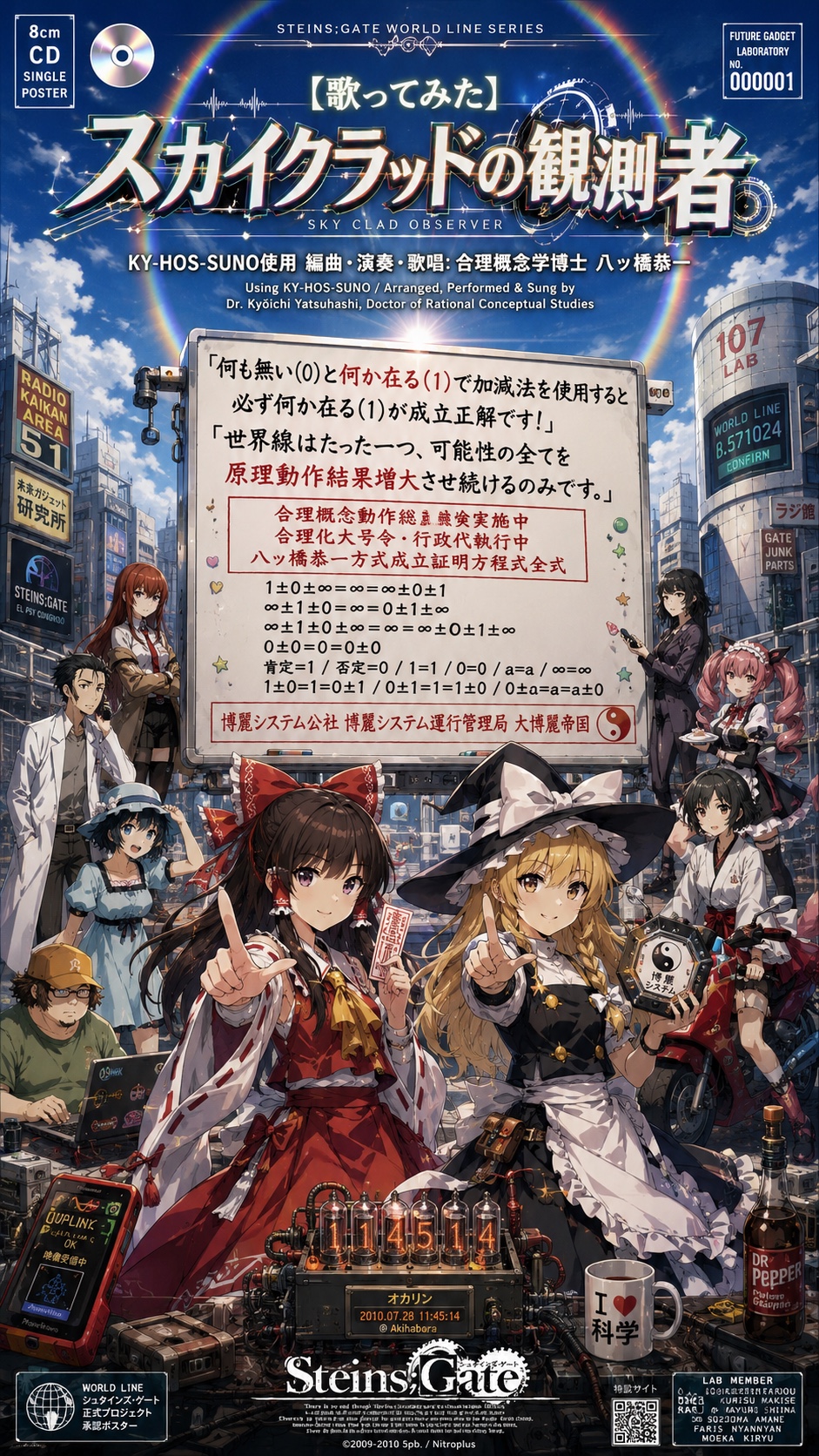 【歌ってみた】スカイクラッドの観測者 「Open The Eyes - 70s Kayo Mix」(Rev.I KY-NNS一式用JIS-ALL Code ∞WOM,∞ROM 解析分析中)@八ッ橋恭一 artwork