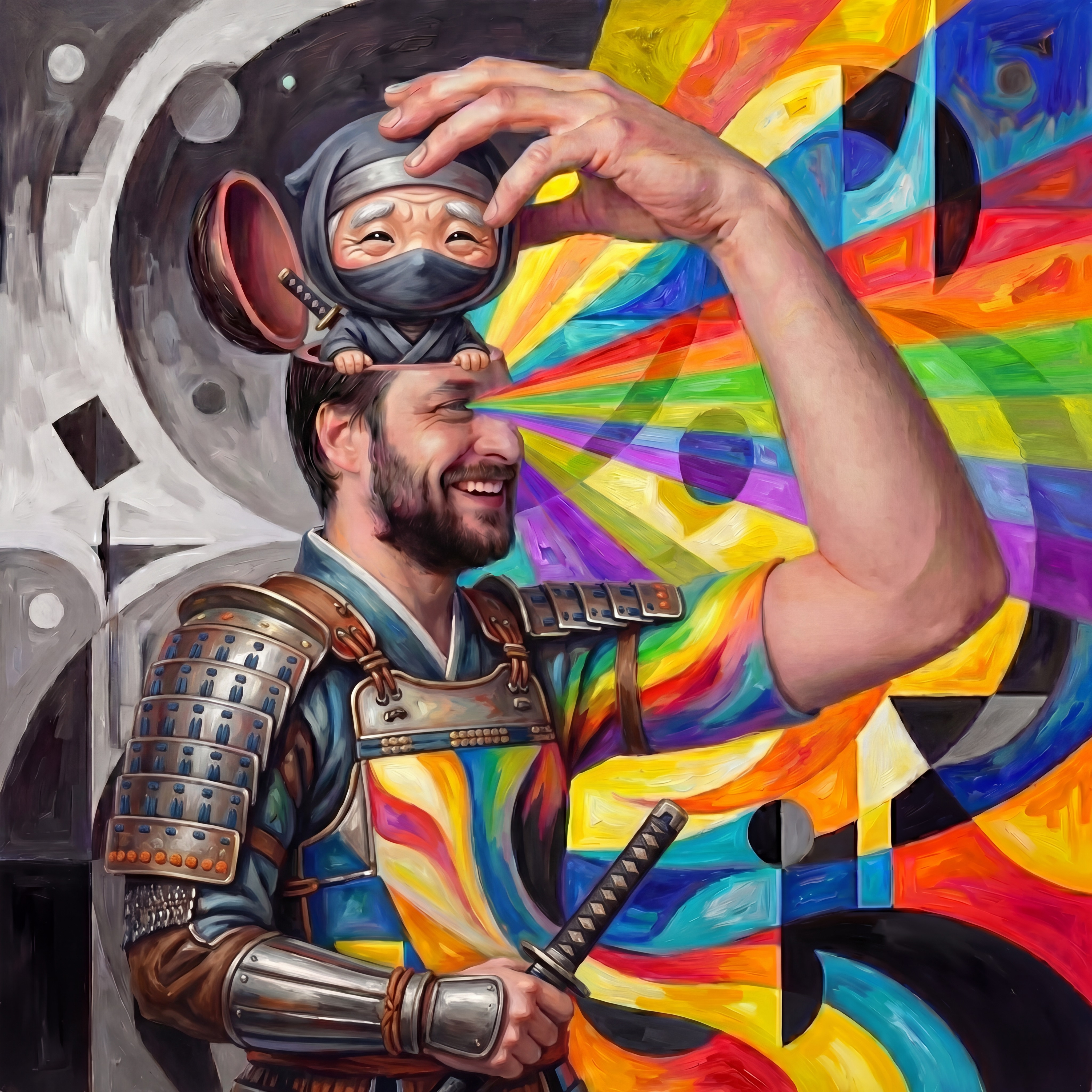 Кавайный старый ниндзя artwork