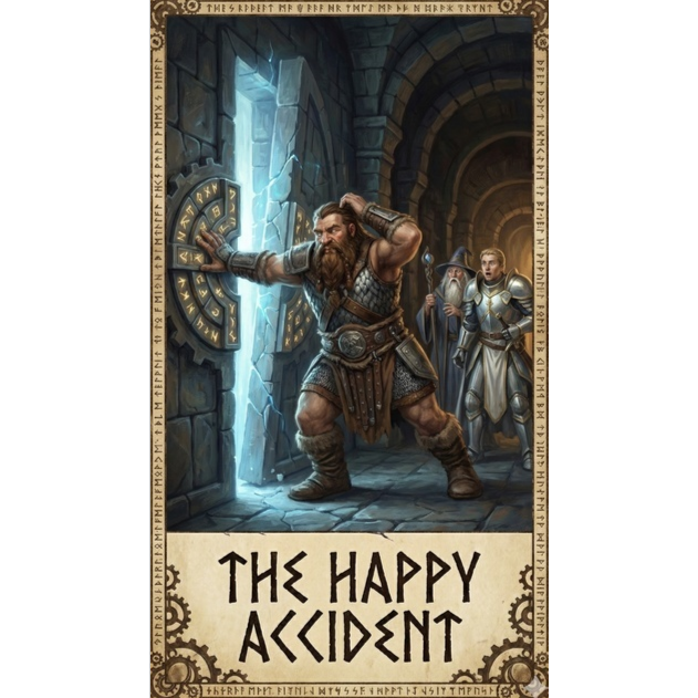 The Happy Accident - Korg the Smasher & genius barbarian - Kings court edition artwork