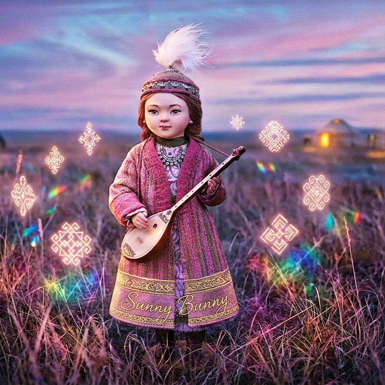 Кукла в траве artwork