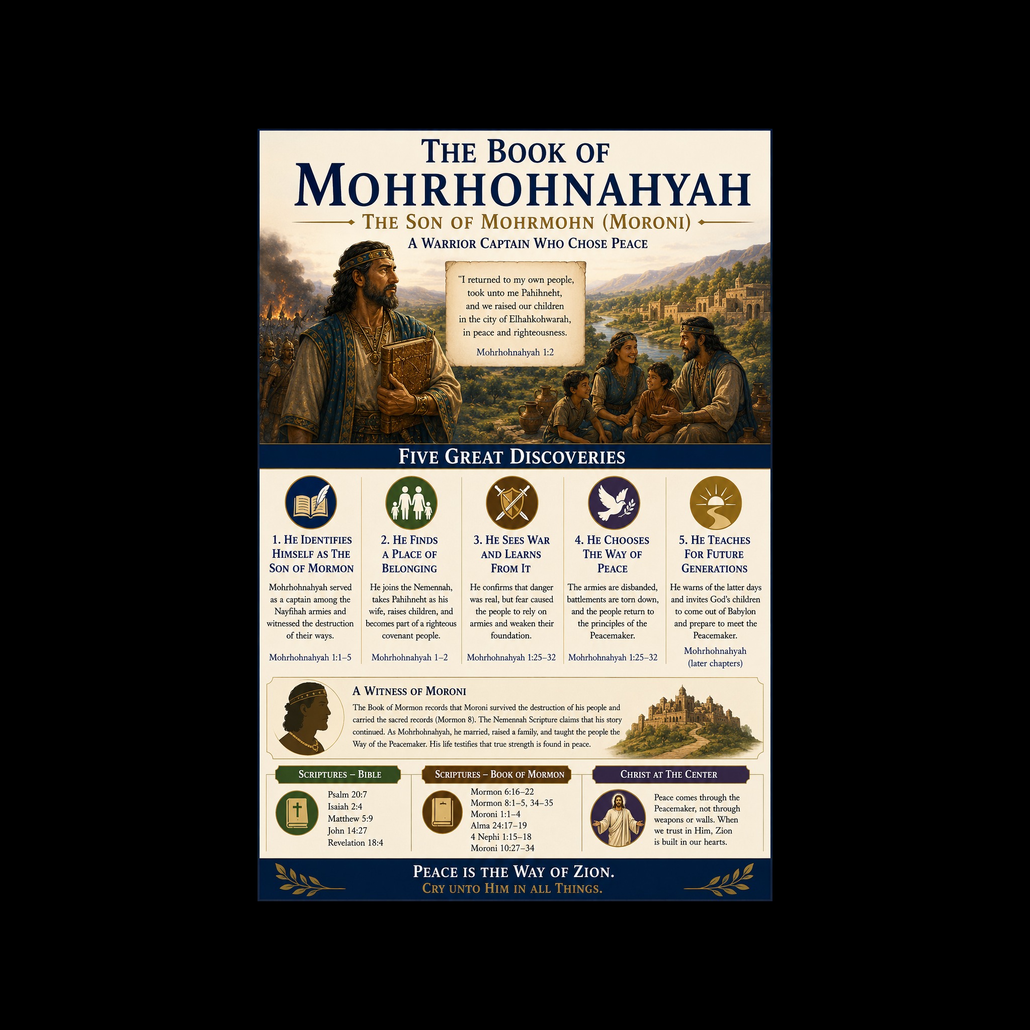The Book of Mohrhohnahyah - Moroni artwork