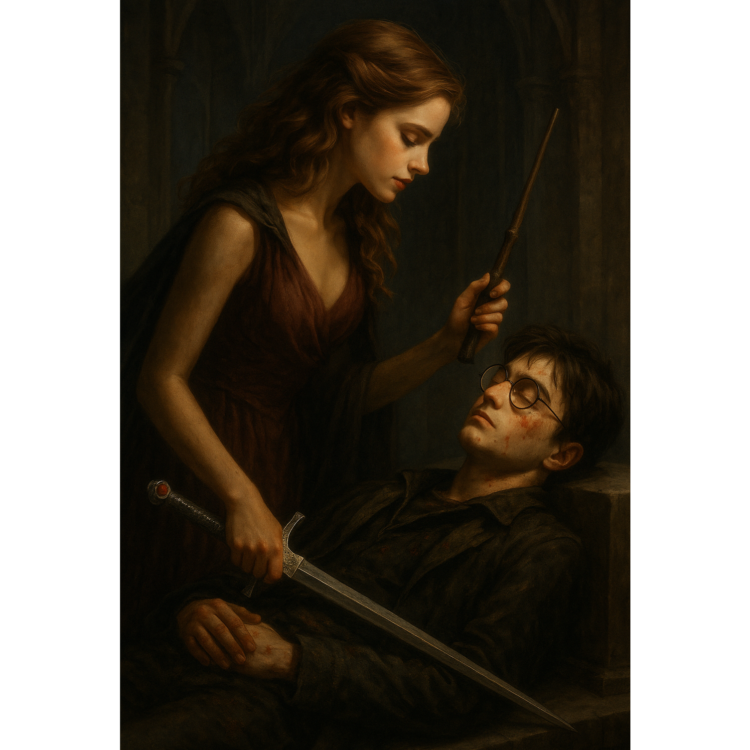 Darkness in the scar of my love [Hermione Granger's song] artwork
