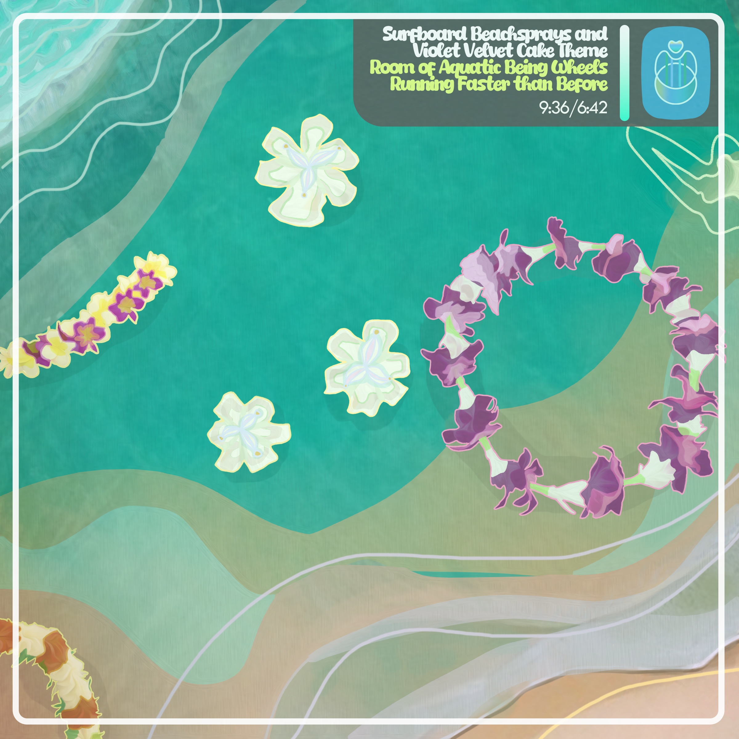 Image for Surfboard Beachsprays and Violet Velvet Cake Theme (Double Single)