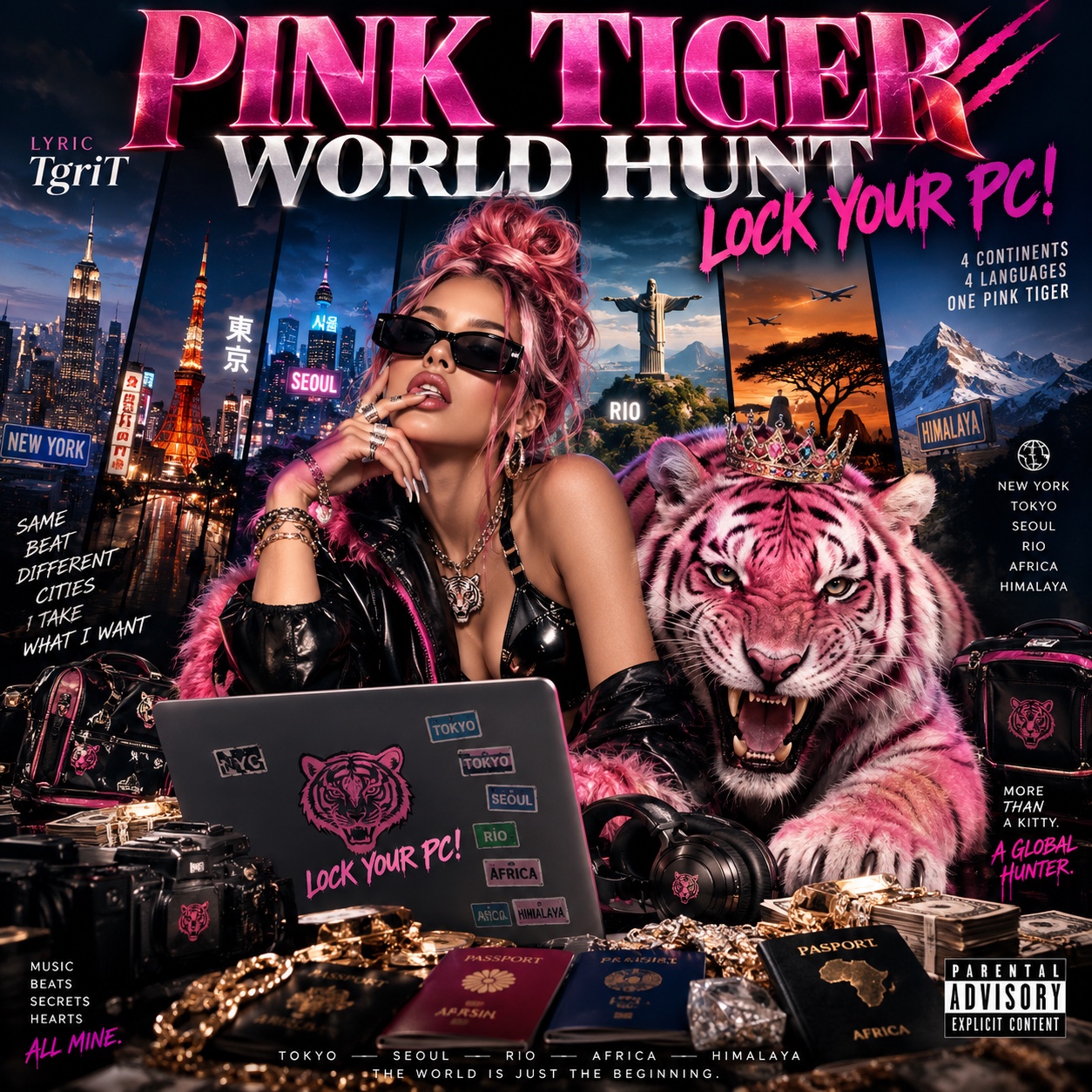 PINK TIGER — WORLD HUNT LOCK YOUR PC! artwork