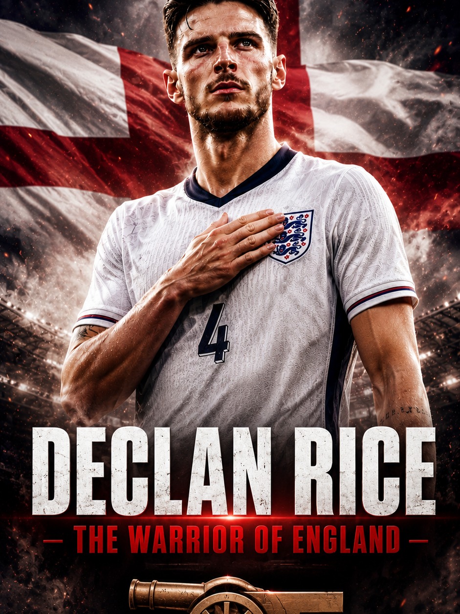 DECLAN RICE – THE WARRIOR OF ENGLAND artwork