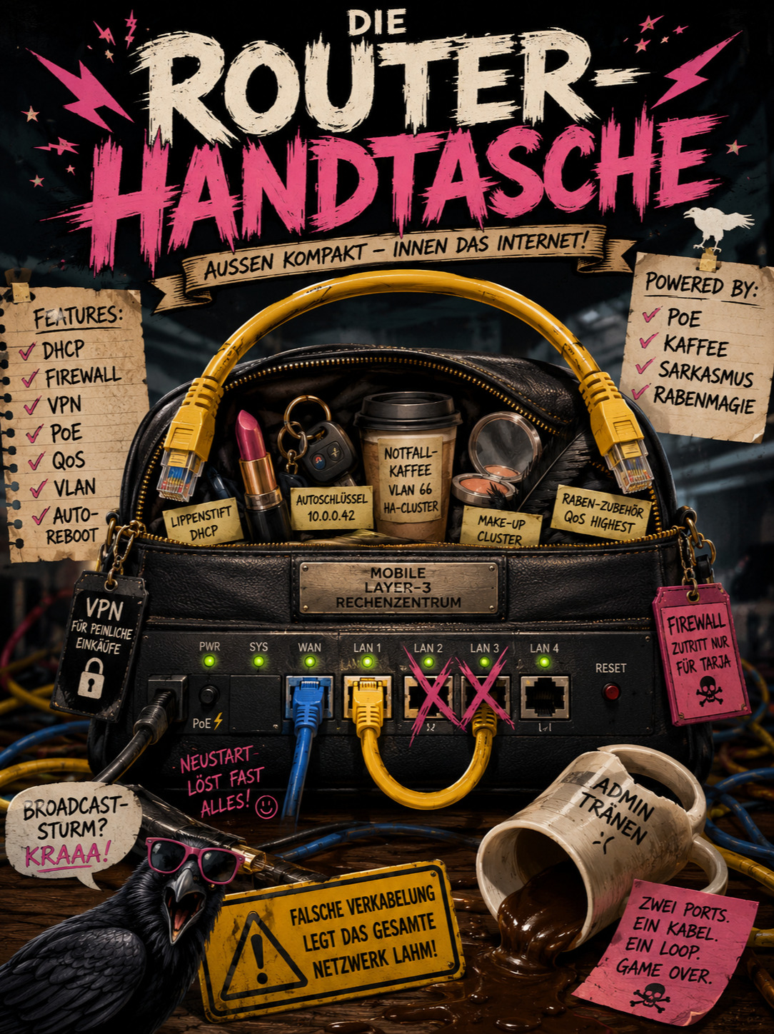 Die Router-Handtasche artwork