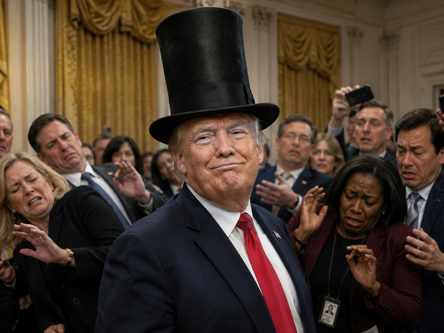 Lincoln and Trump artwork