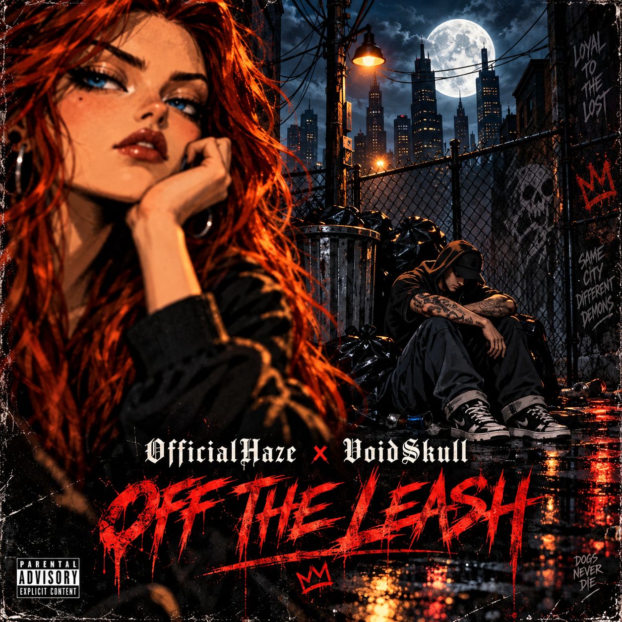 OFFICIALHAZE x VOIDSKULL — OFF THE LEASH artwork