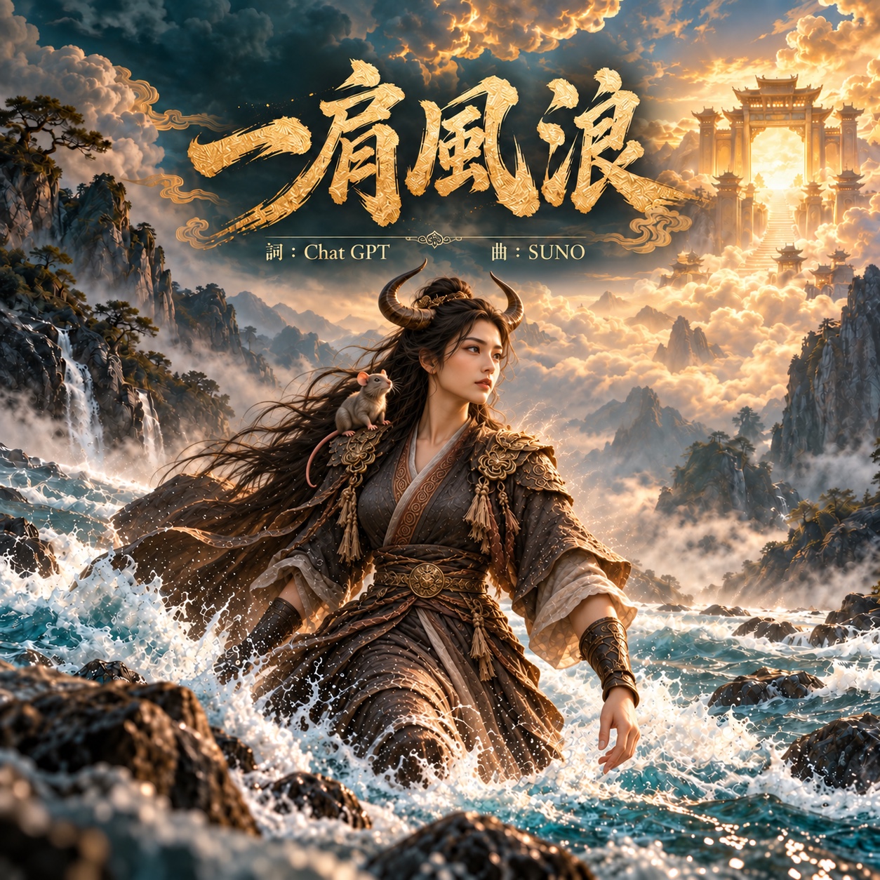 一肩風浪（生肖牛）女 artwork