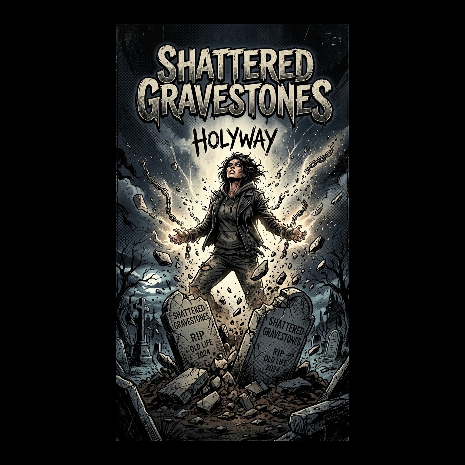 SHATTERED GRAVESTONES artwork