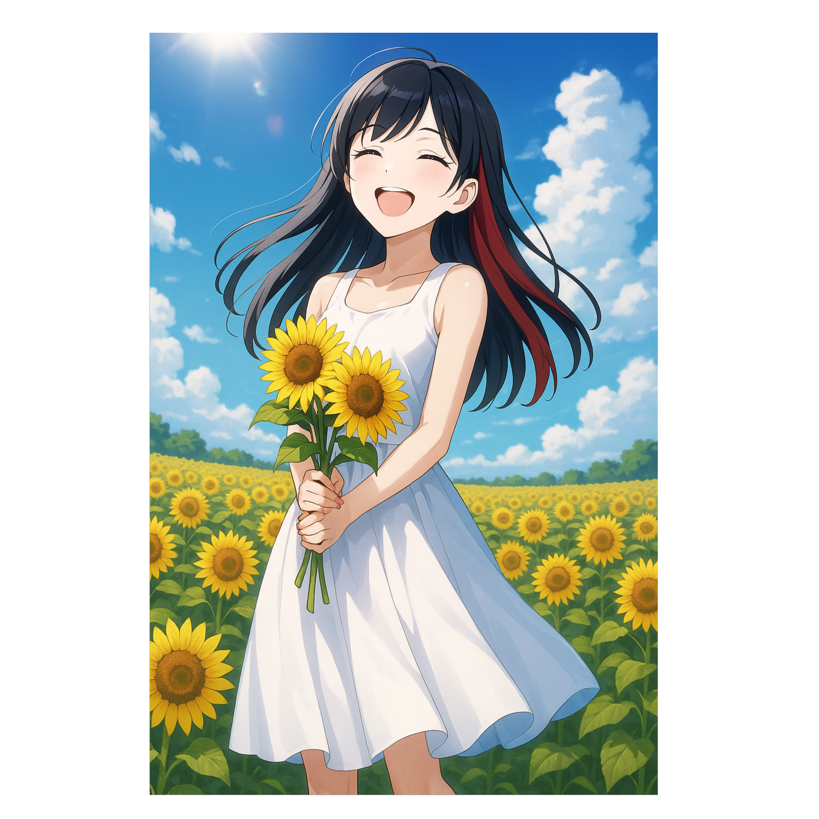ひまわりの笑顔　#Flowers artwork
