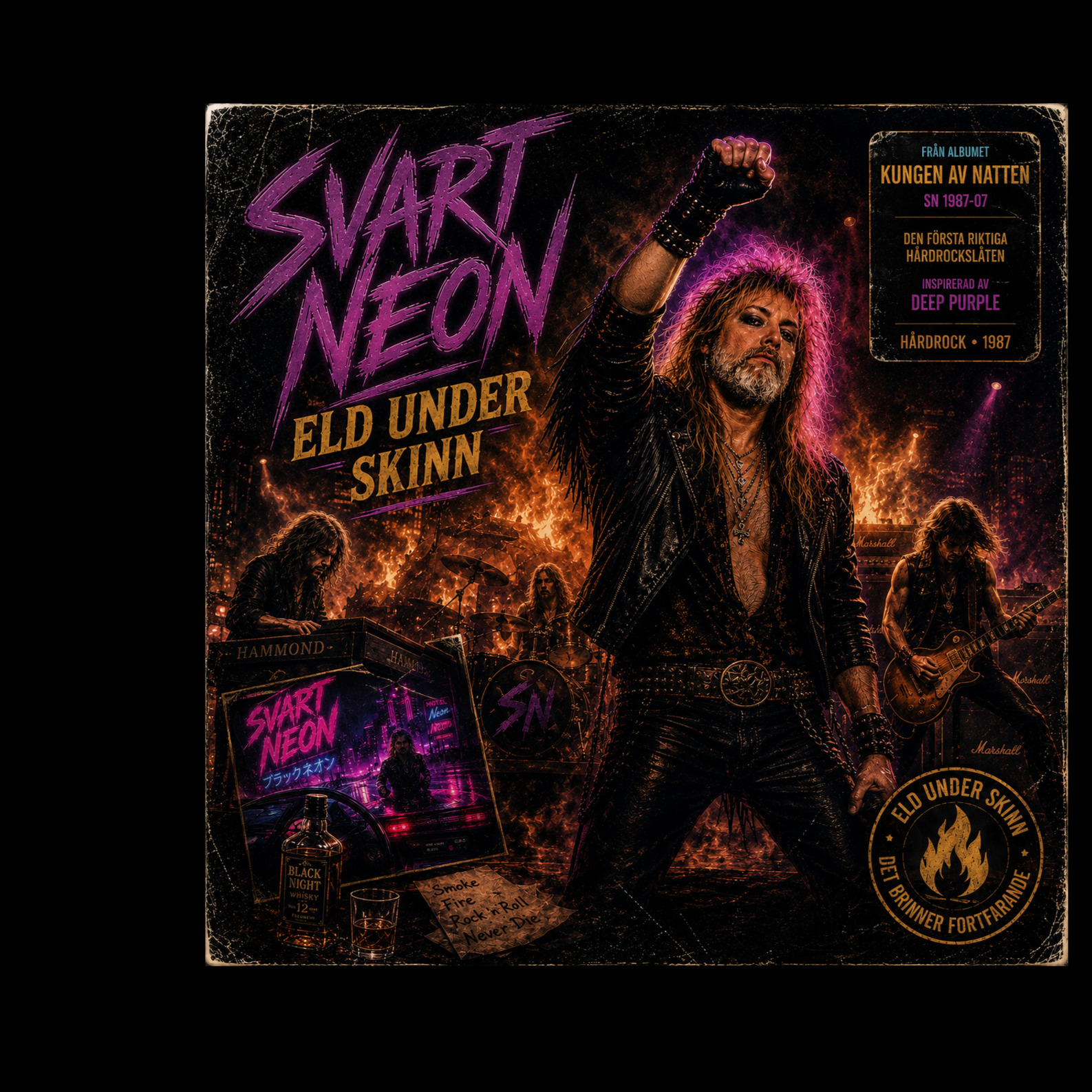 Svart Neon - Eld under skinn artwork
