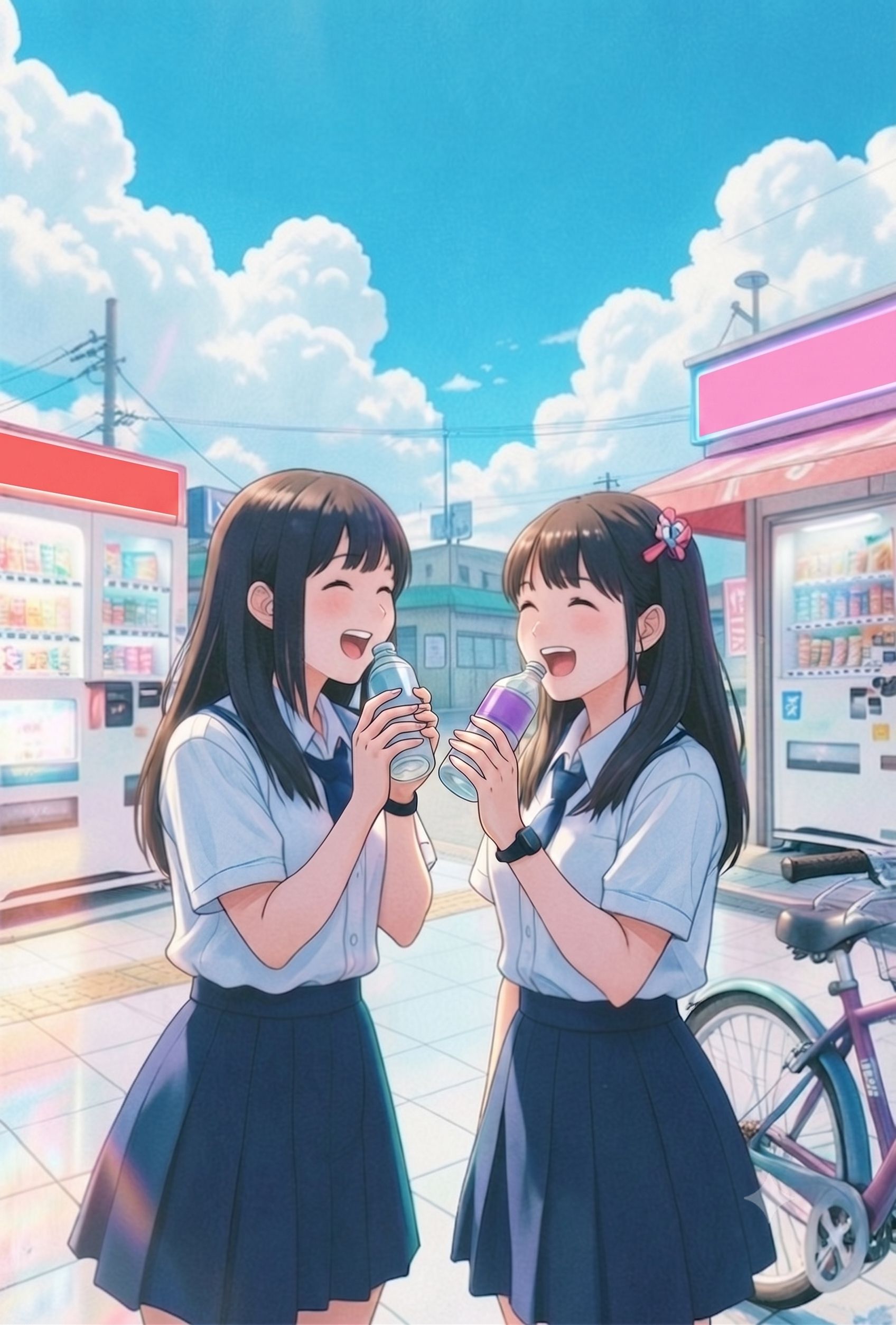 bright "Blue" summer artwork