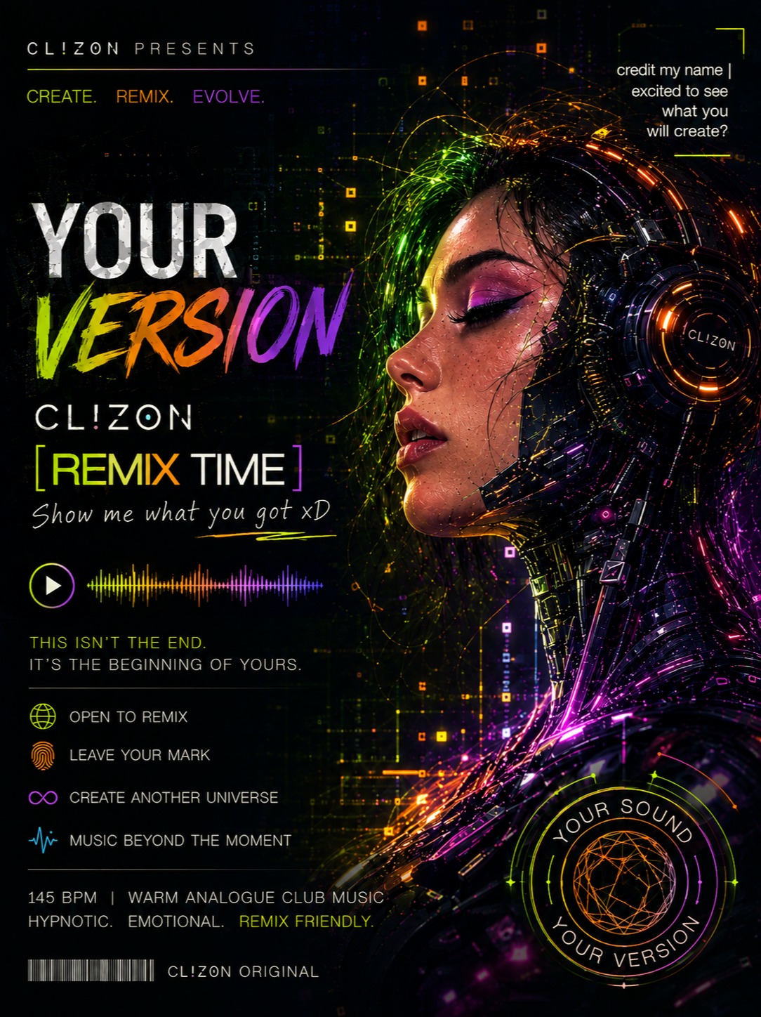 YOUR VERSION | Cl!Z0N | [REMIX TIME] | V2|  Show me what you got  xD artwork