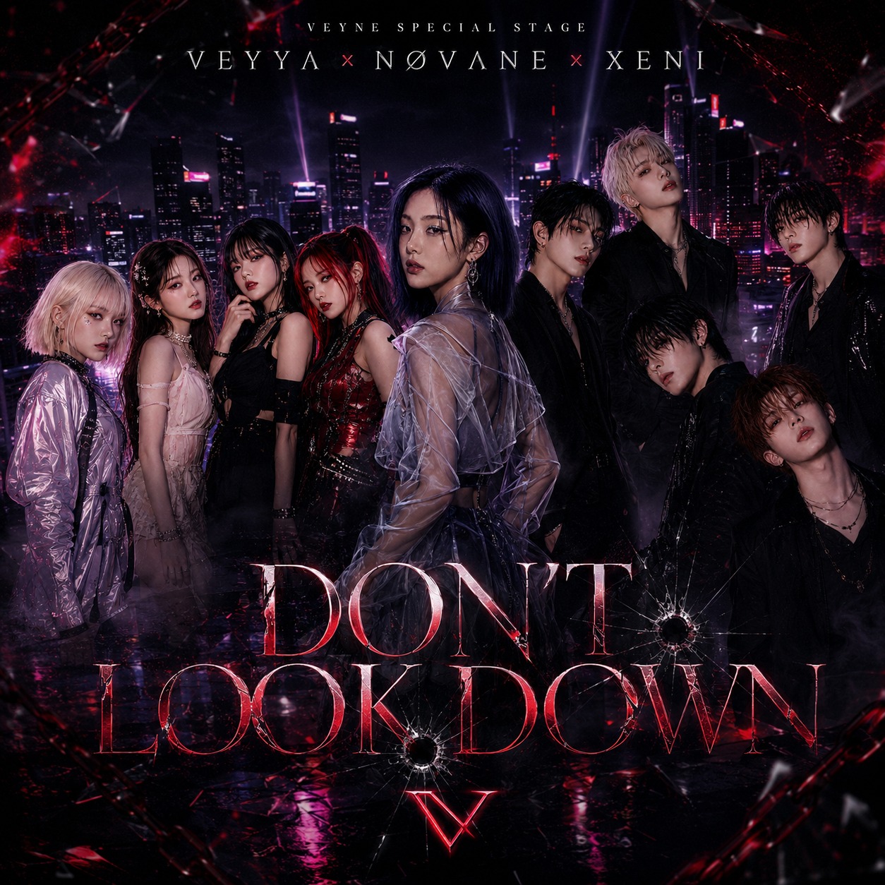 VEYYA x XENI x NØVANE - Don’t Look Down (Skyline Stage Mix) artwork