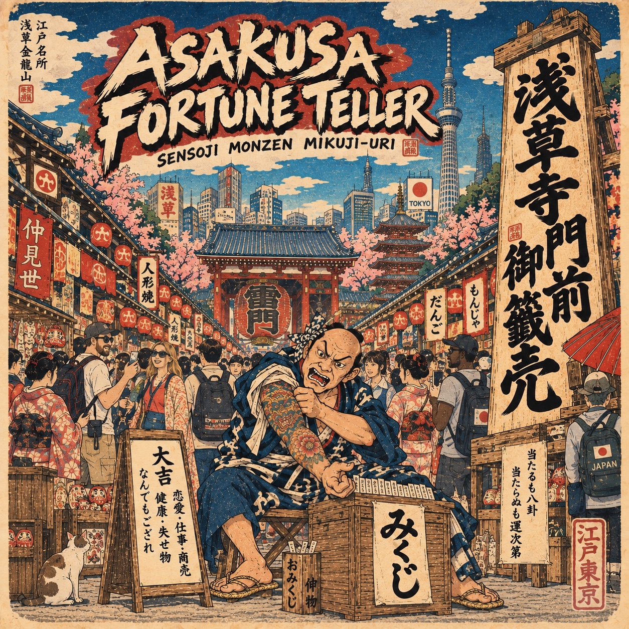浅草寺門前御籤売 artwork