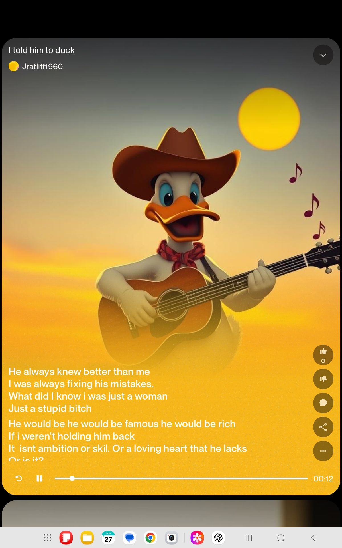 I told him to duck artwork