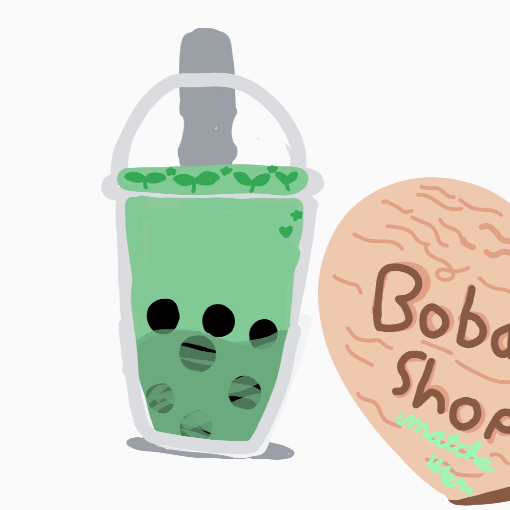 Image for Boba Tea Shop (Matcha version) #BobaTeaShop