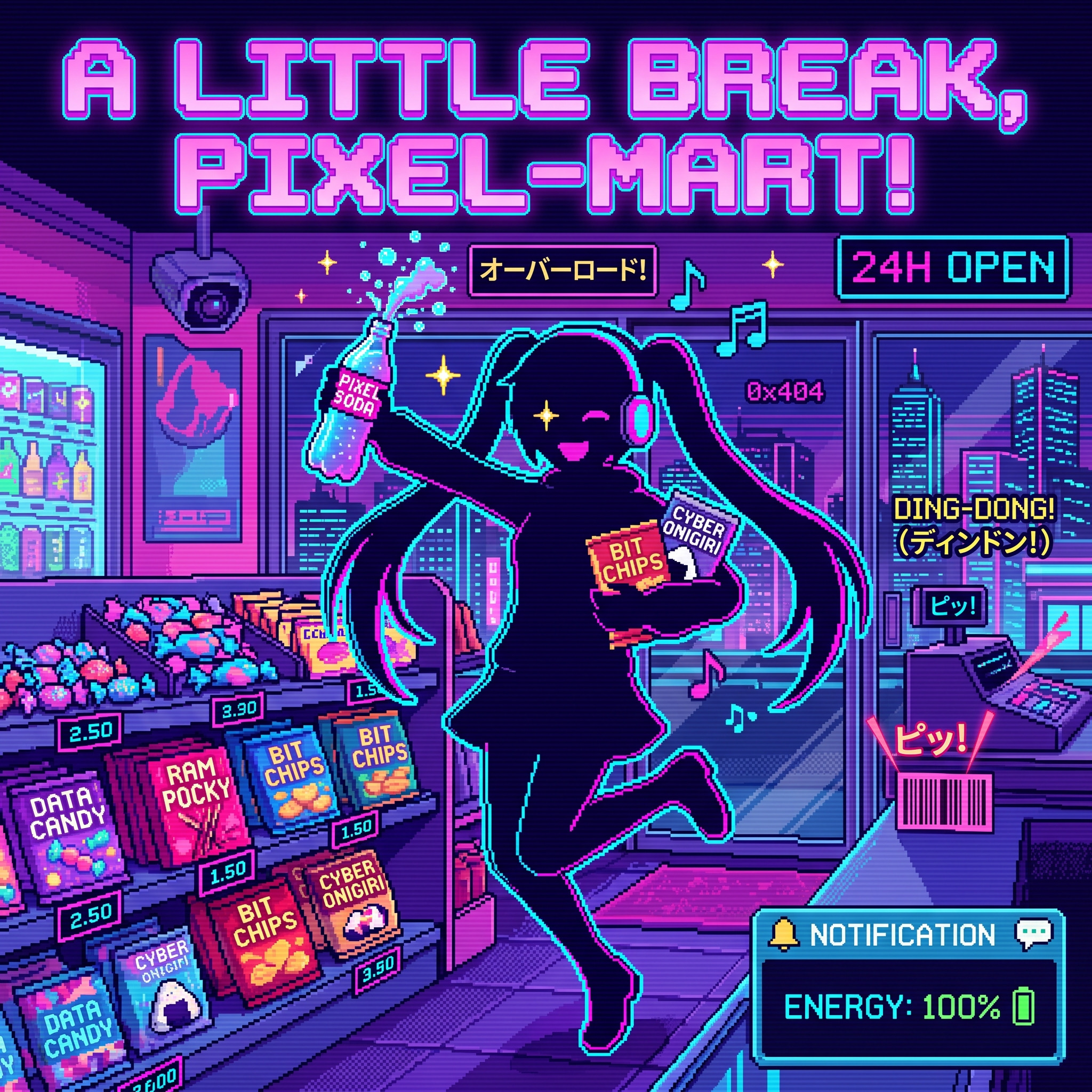 ちょっと休憩、ピクセルマート！(A Little Break, Pixel-Mart!) [Remix feat. 微妙なビープ音 (Mediocre Beeps)?!] artwork