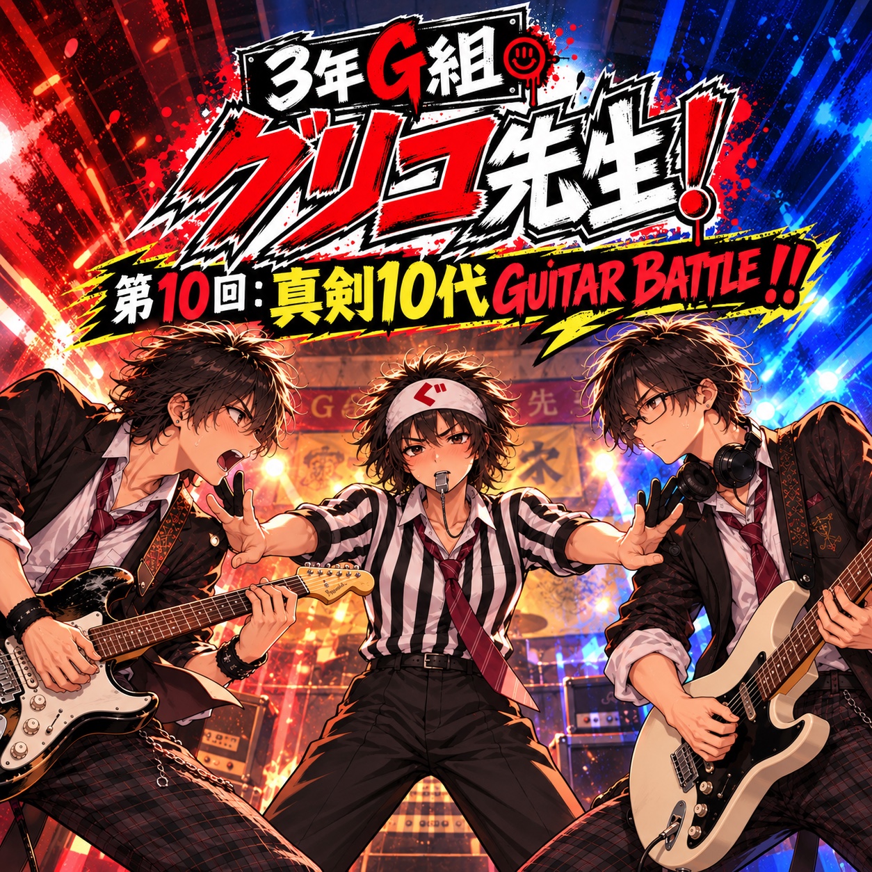 3年Ｇ組グリコ先生第10回予告（ケンタ&蘭丸編） artwork
