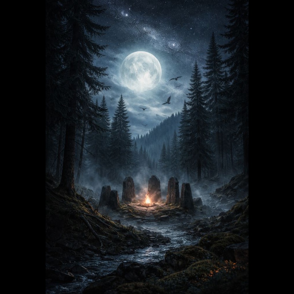The Firmament’s Whisper Through Pines artwork