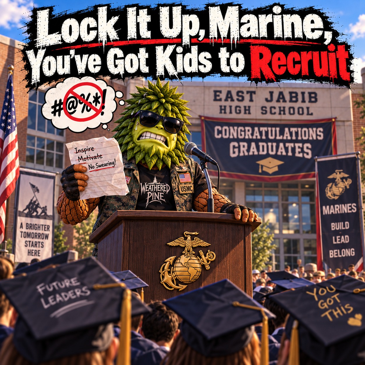 Lock It Up, Marine, You've Got Kids to Recruit artwork