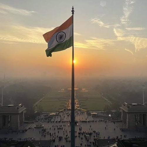 🇮🇳 “विजय का सूरज”  (Vijay Ka Sooraj – The Rising Sun of Freedom) artwork