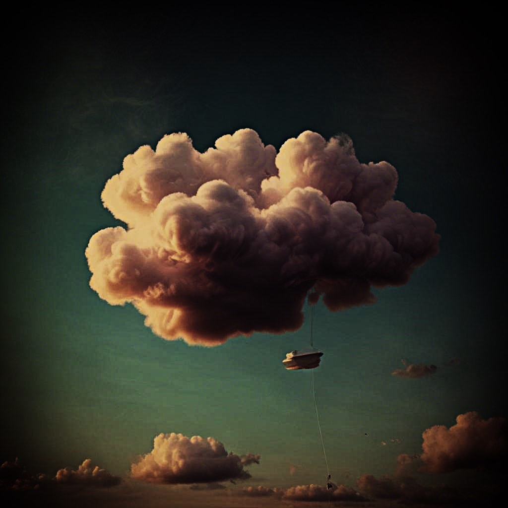 Иллюстрация Swimming through the Clouds