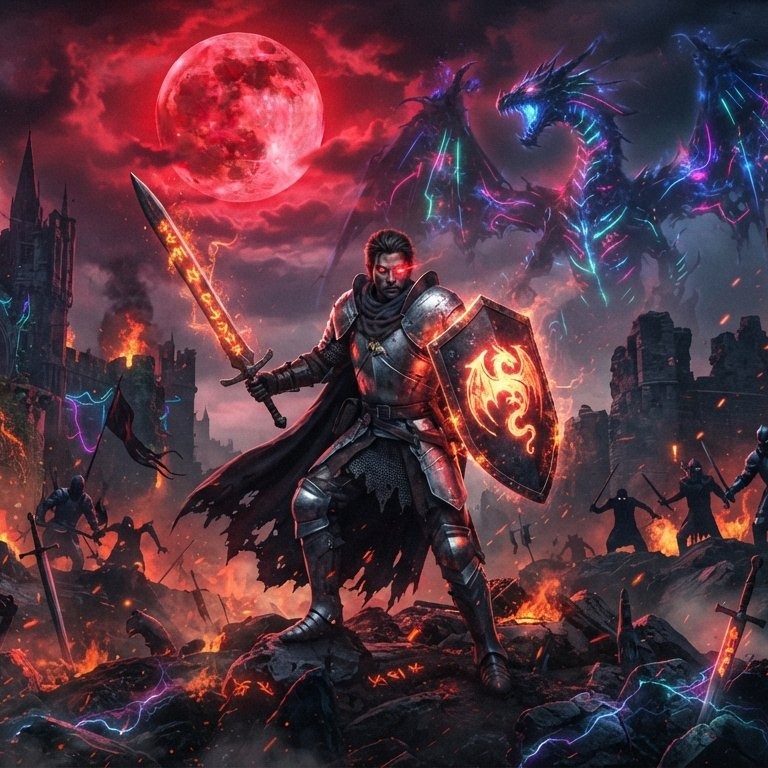 Under the blood red moon artwork