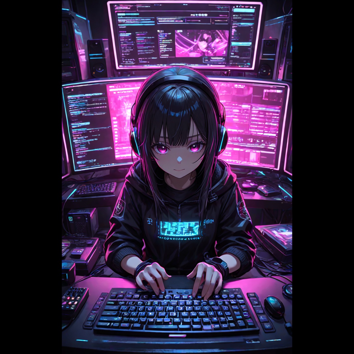 techno hard beats 10-hacker attack artwork