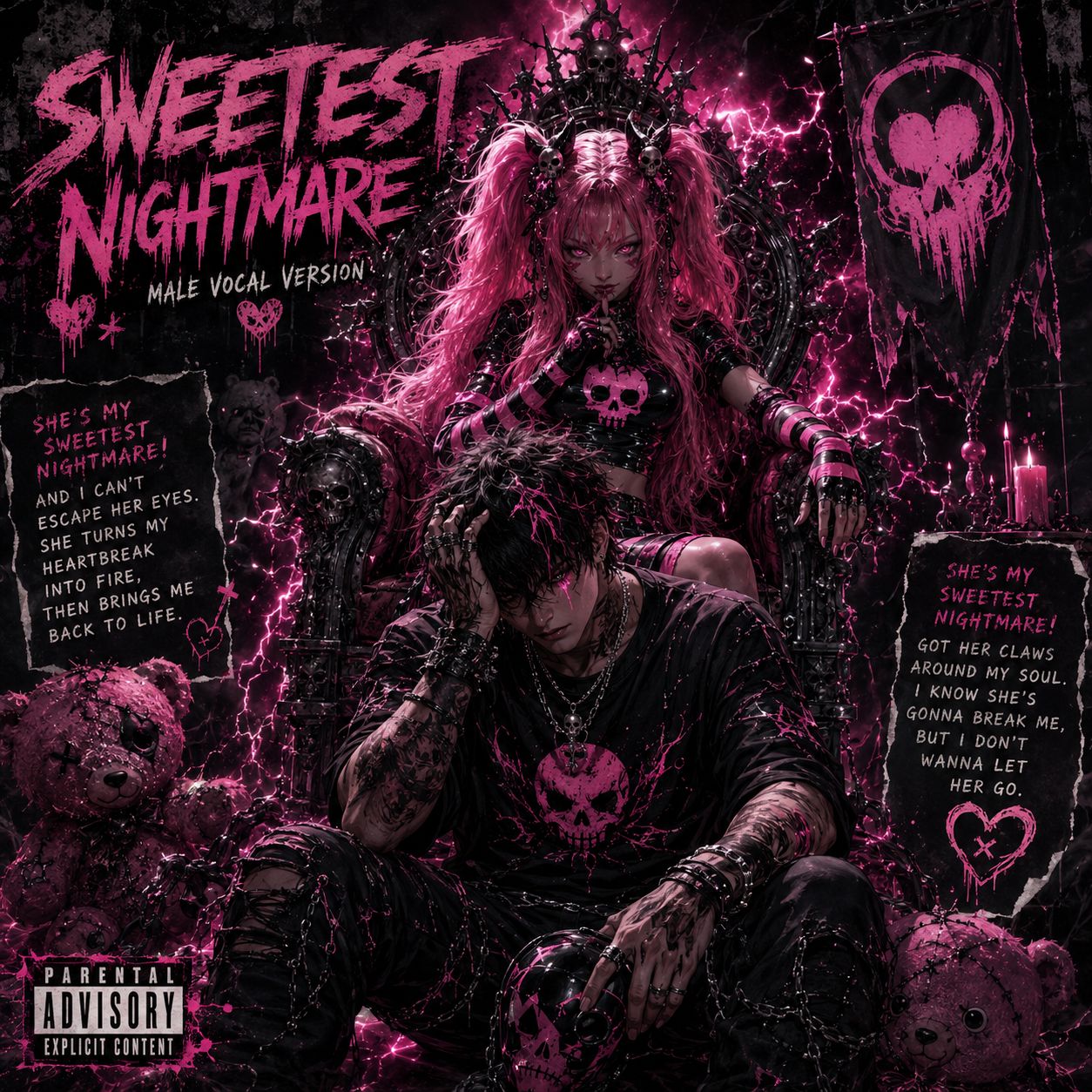 🖤💗 “SWEETEST NIGHTMARE” artwork