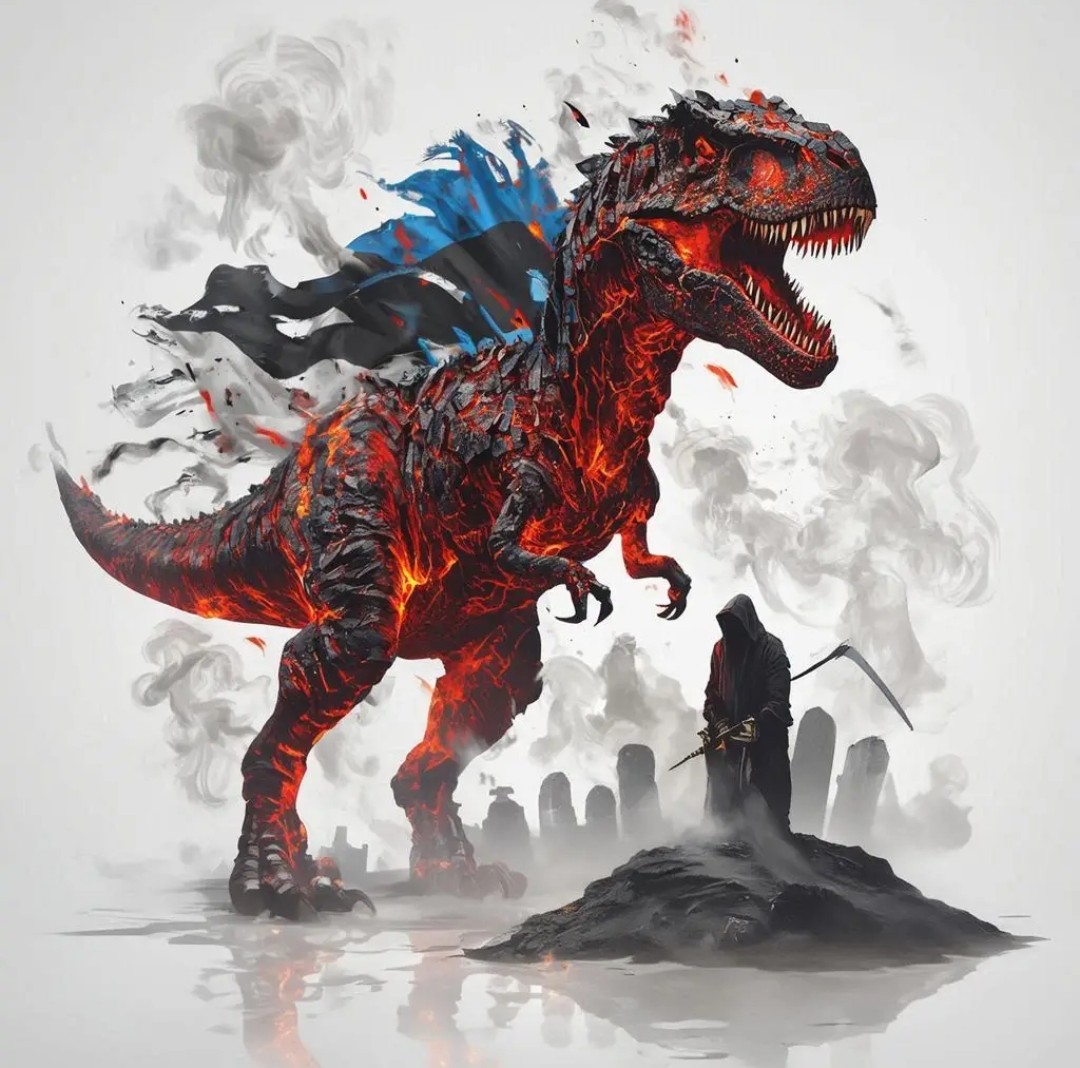 Rushy-saurus artwork