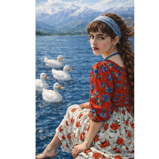 Сама по-воду ходила.