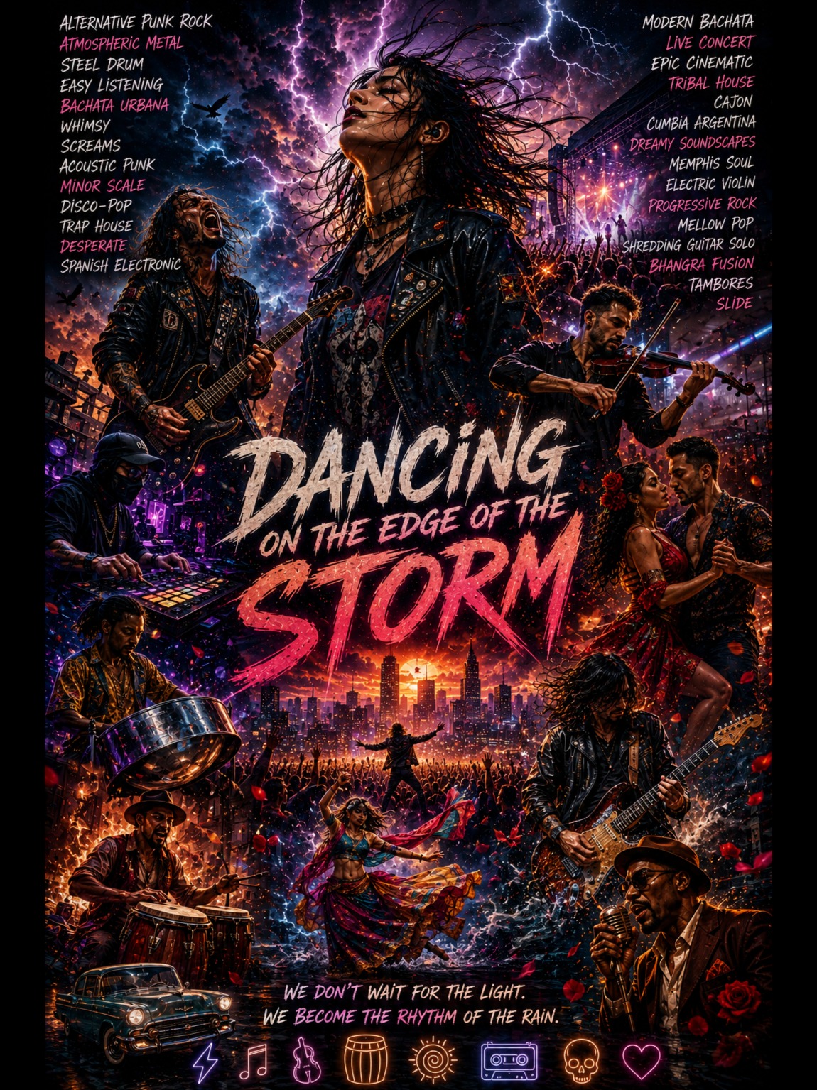 DANCING ON THE EDGE OF THE STORM artwork