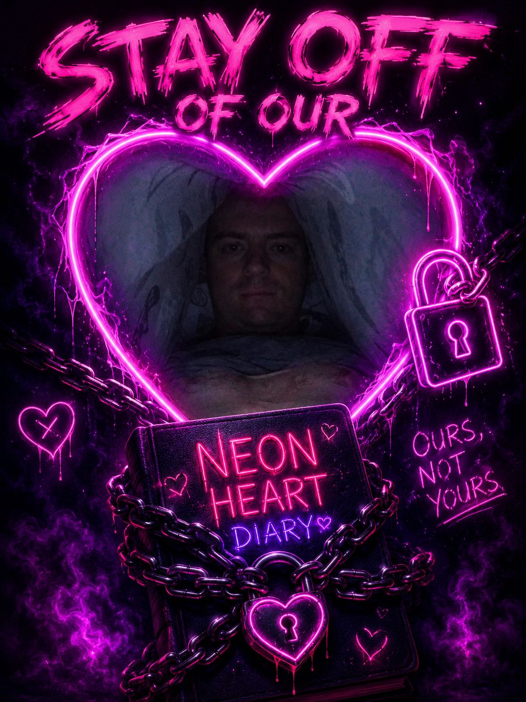 My Neon Heart I love you 143 Justin Blystone 🧡😋😚😋😚😋😚😚😋😚😋 artwork