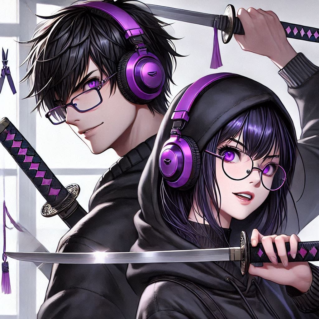 Image for Super negative kunoichi & negative samurai.<超ネガティブくノ一&ネガティブサムライ｡>