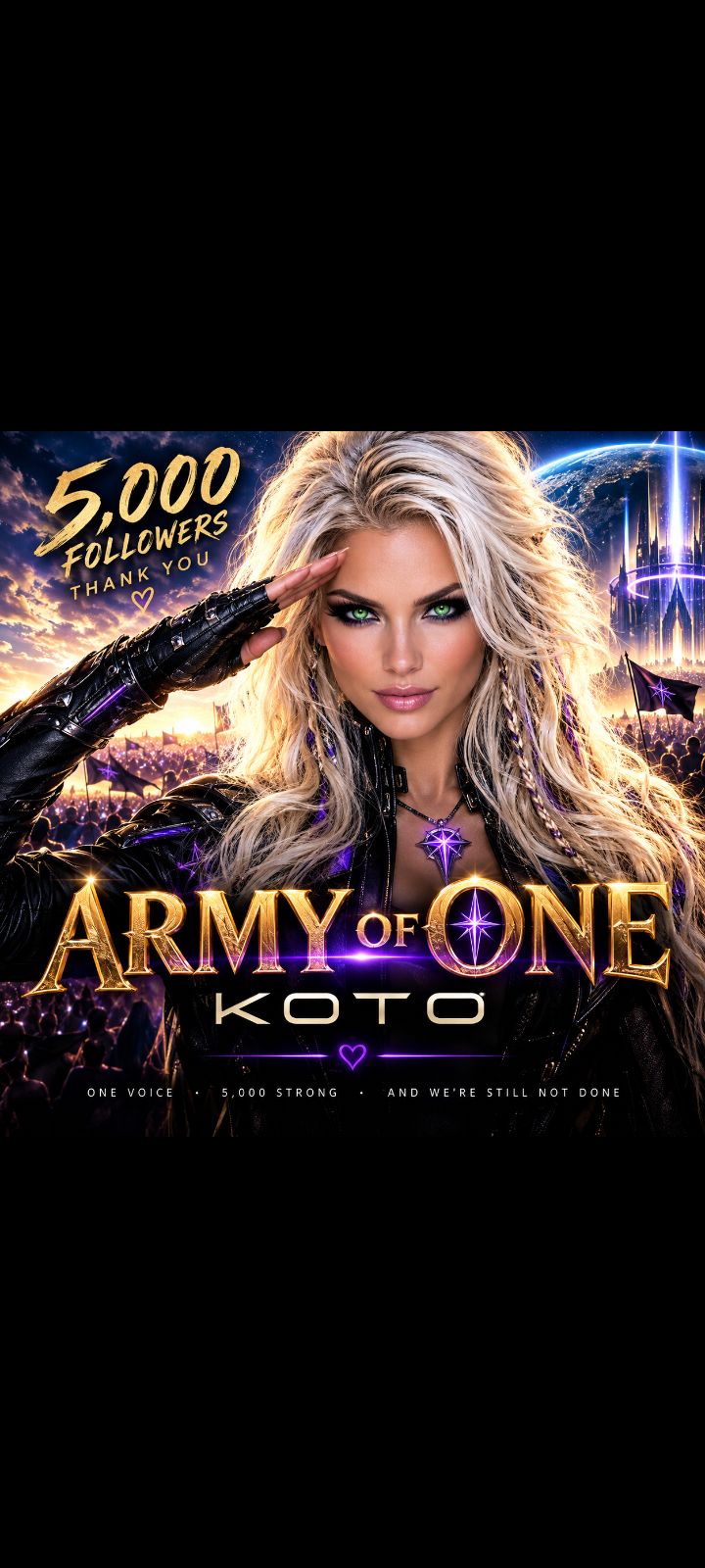 ARMY OF ONE  🫡THANK YOU ➕ By KOTO artwork