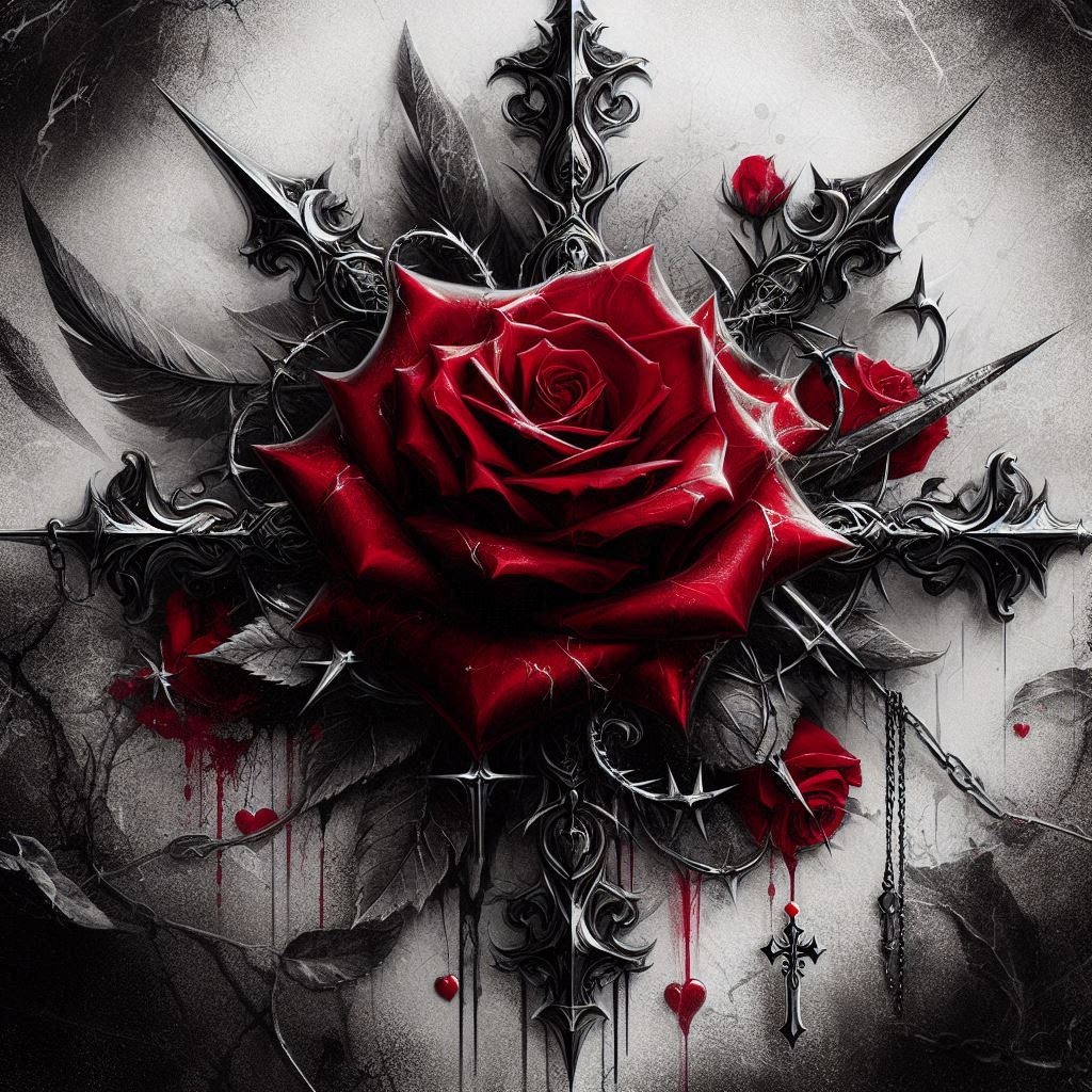 Blutrote Blüte artwork