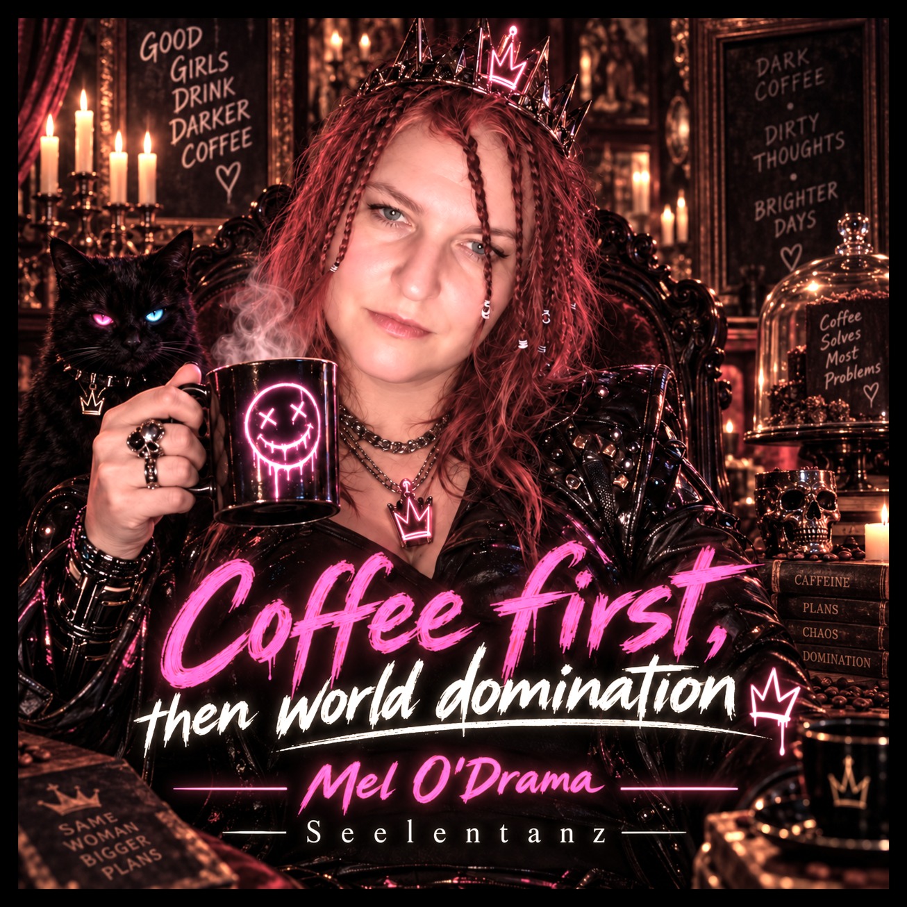Coffee first, then world domination artwork