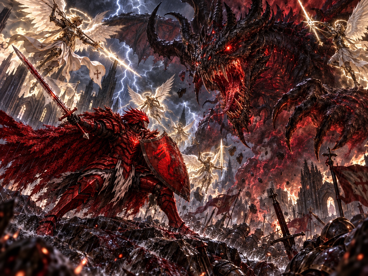 “Dragonfire Against the Abyss” artwork