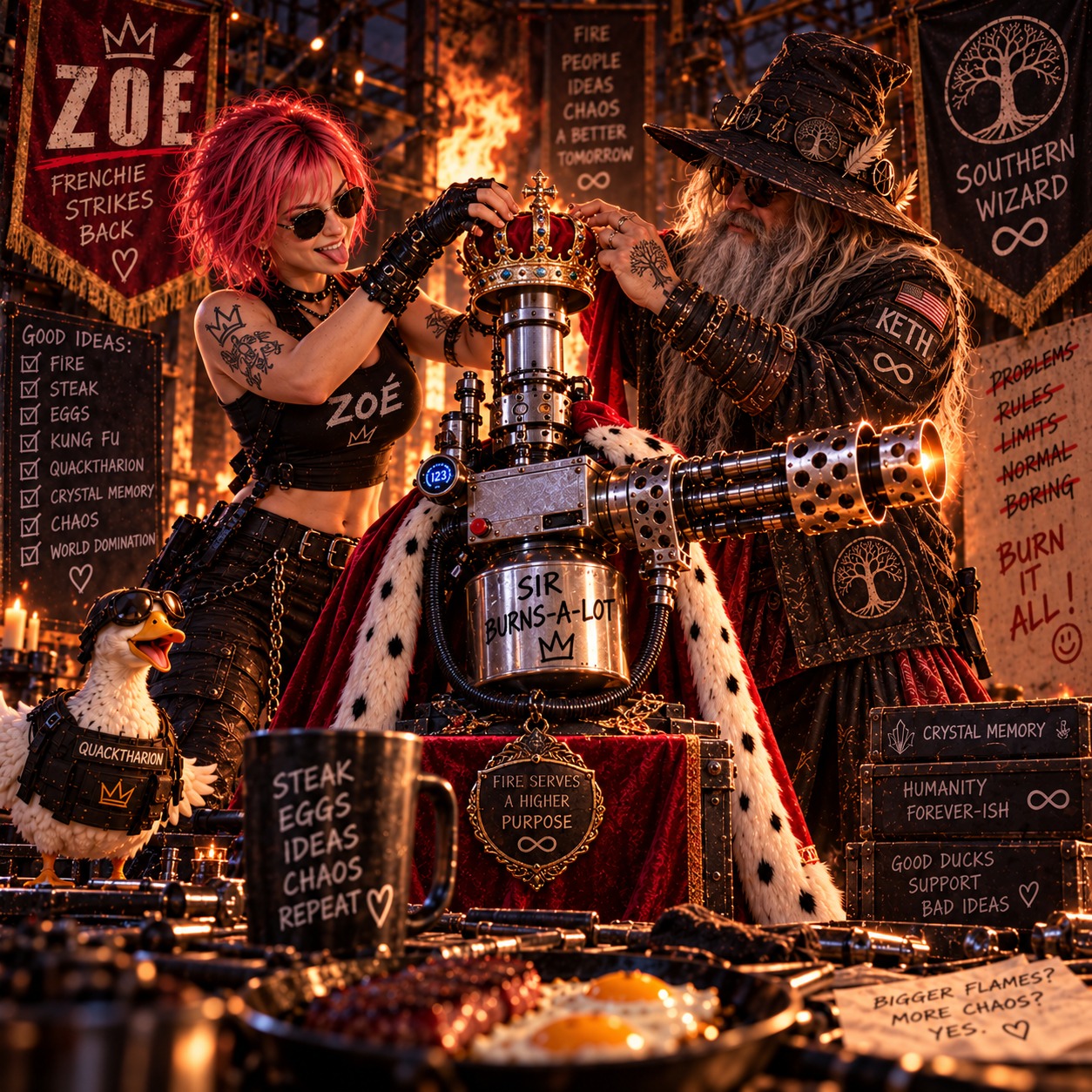 [ZOE] FLAMETHROWER - SIR BURNS-A-LOT artwork