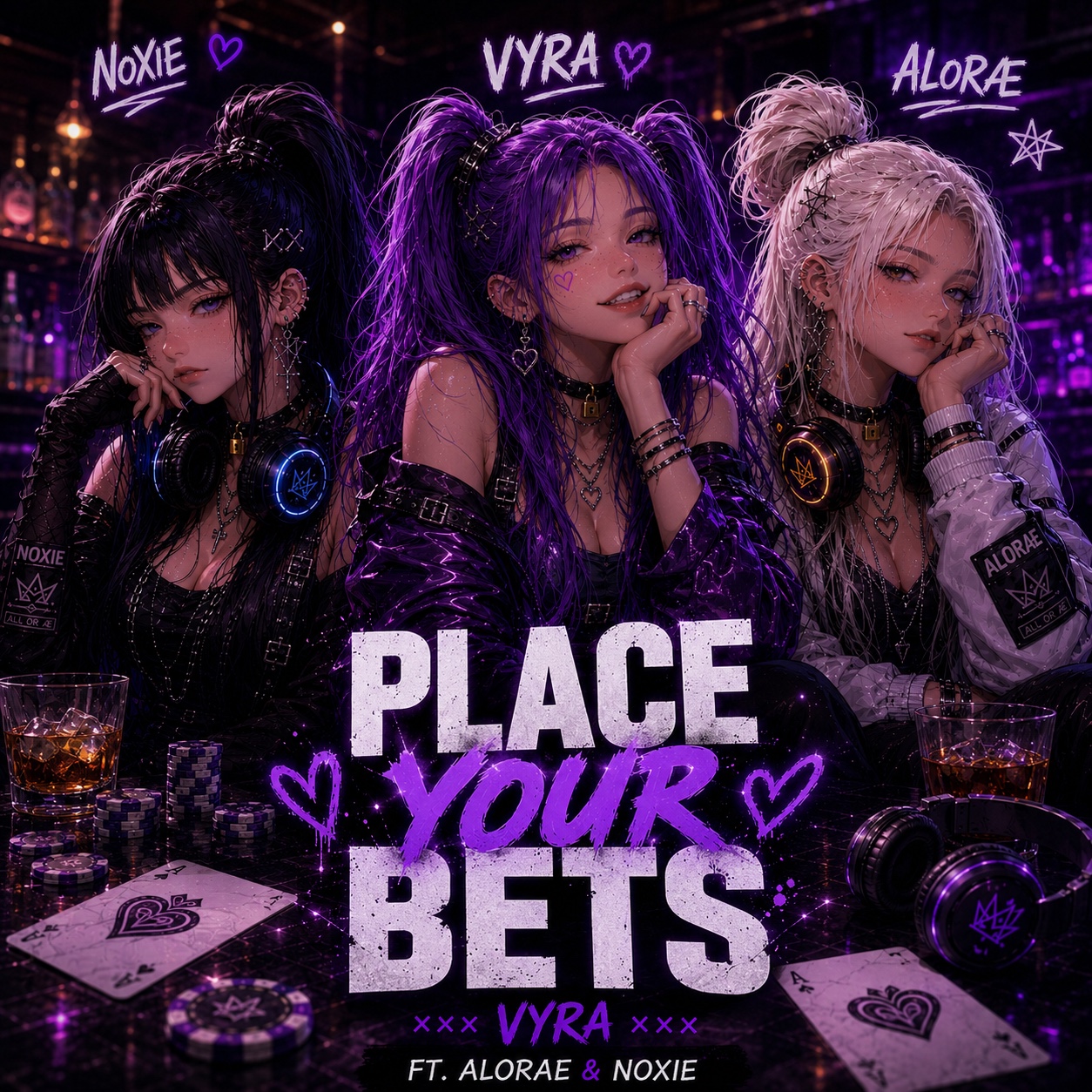 Vyra // PLACE YOUR BETS (ft. Aloræ & Noxie) artwork