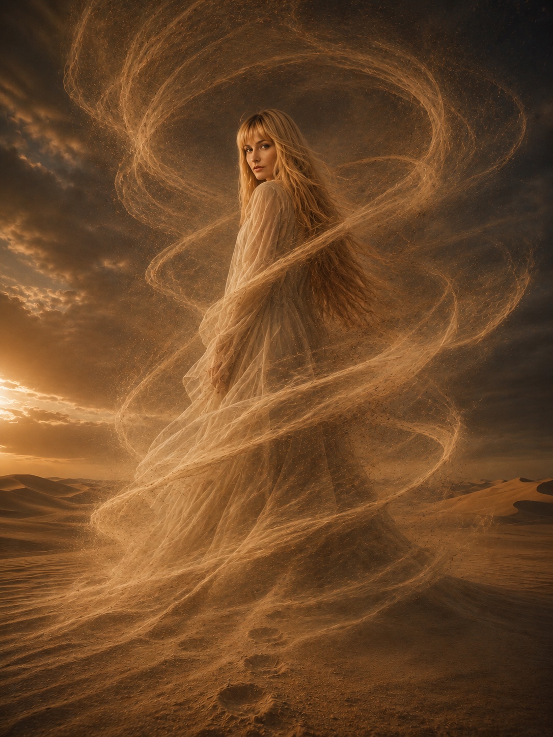 Die Frau in den Dünen — Hammondspirale artwork