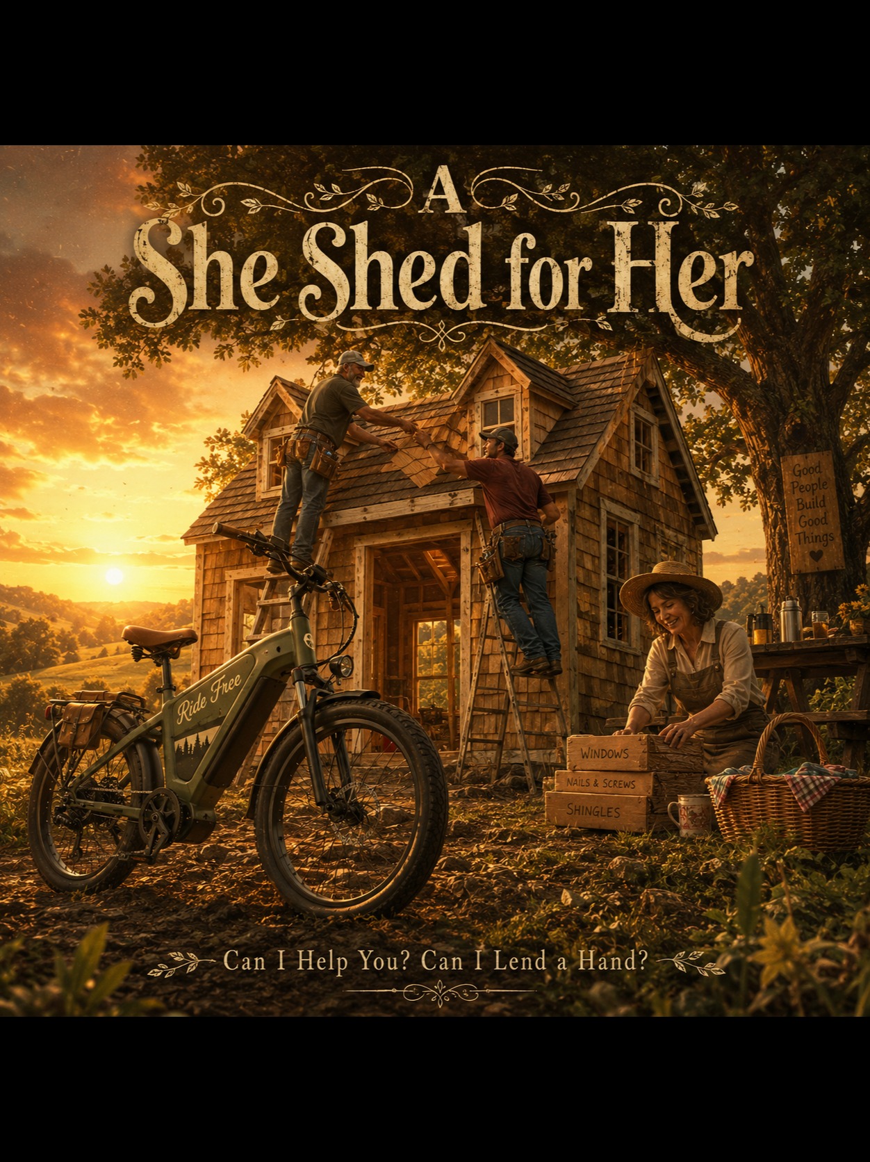 A she shed for her (acoustic) artwork