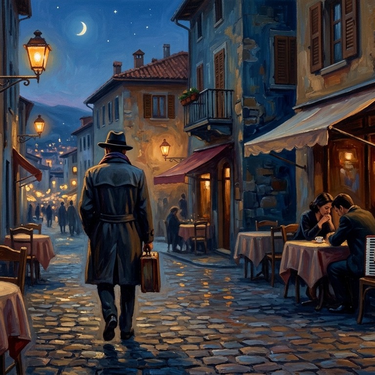 Caffè espresso la sera. Italian Chanson + artwork
