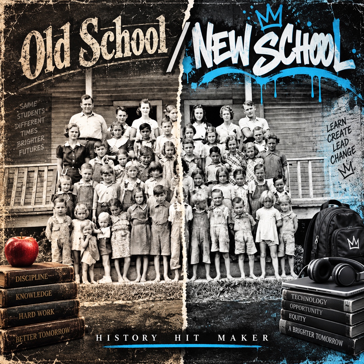 Old School/New School artwork