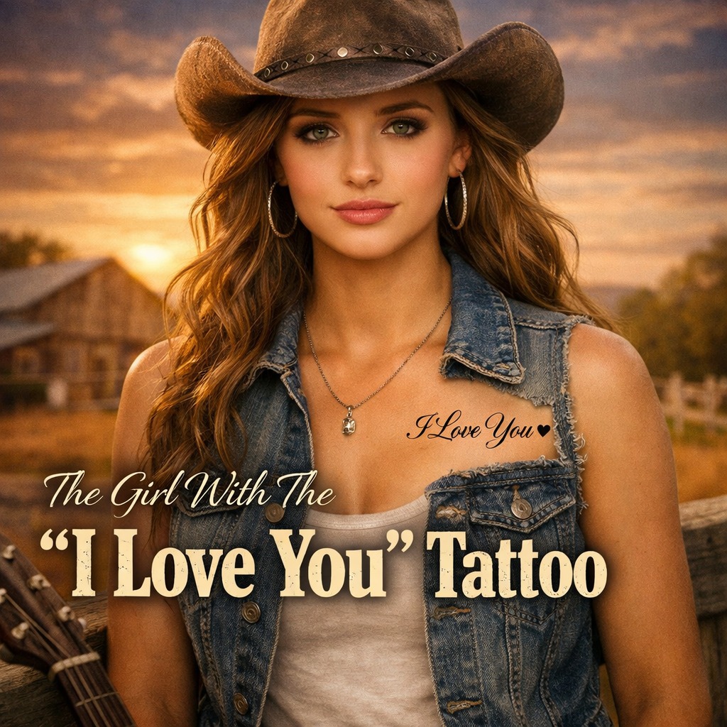 The Girl With The “I Love You Tattoo” artwork