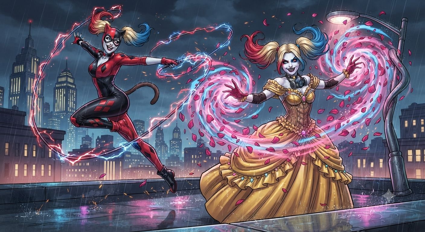 Double Trouble, Red and Blue (ver 2) artwork