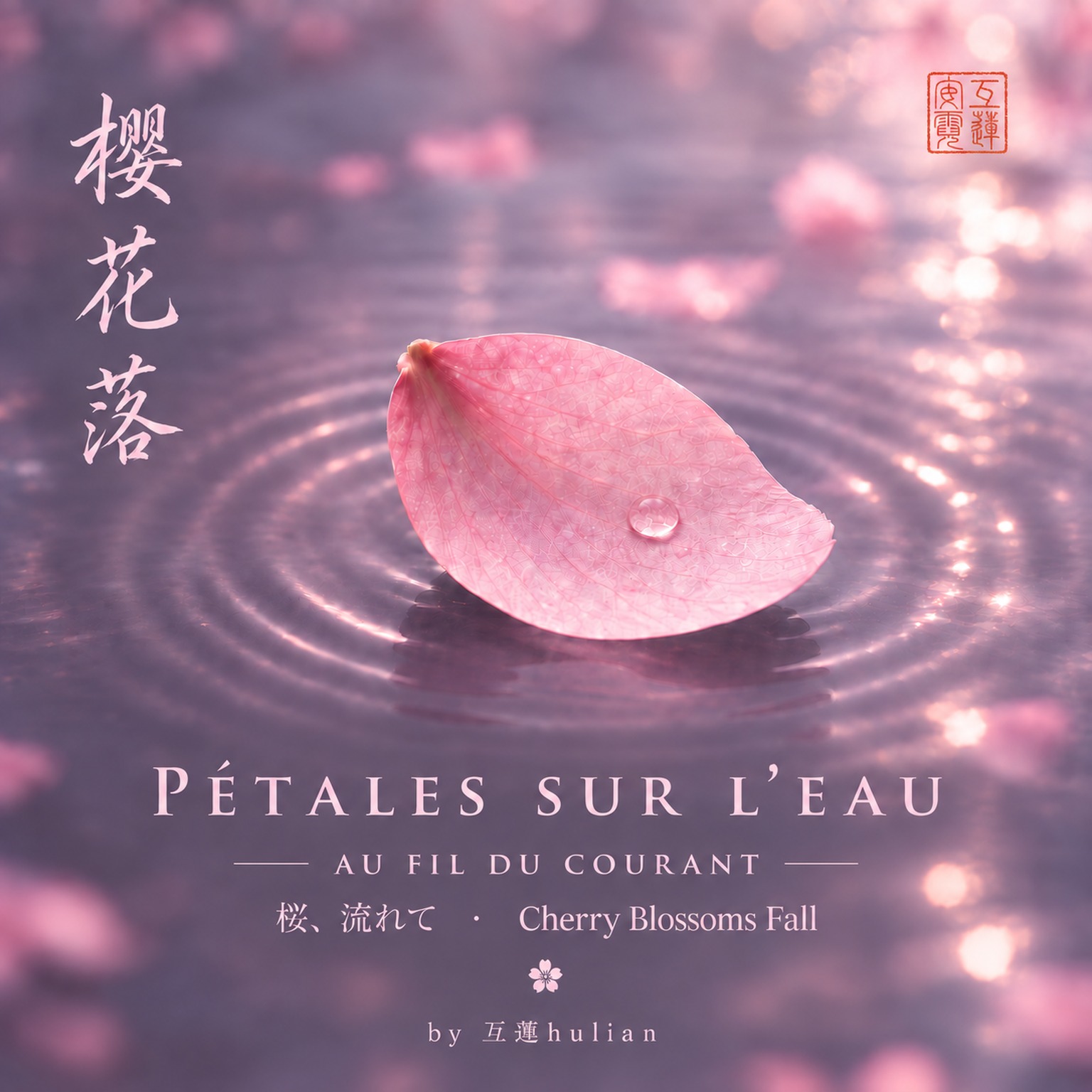 Pétales sur l’eau 樱花落法语版 artwork