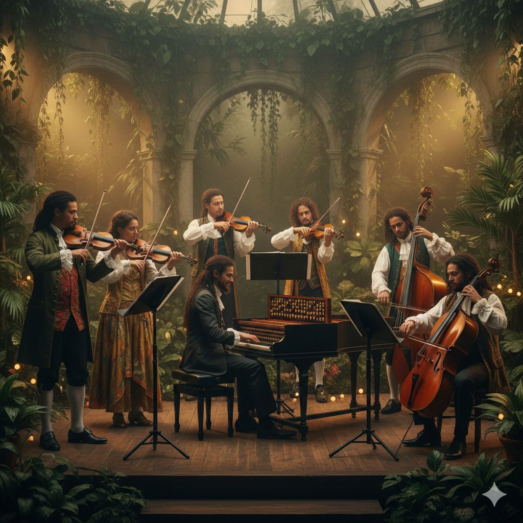 Baroque/Reggae Syncopation by @justabunchofspiders | Suno